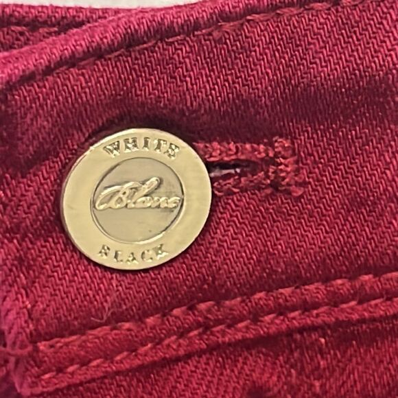 White House Black Market Maroon Slim Leg Blanc Jeans- 4R - Picture 6 of 15